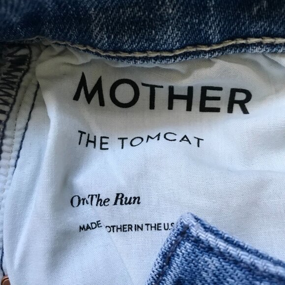 Mother the Tomcat Jeans Womens 24 Blue On the Run Button Fly High Rise Denim - Picture 8 of 13